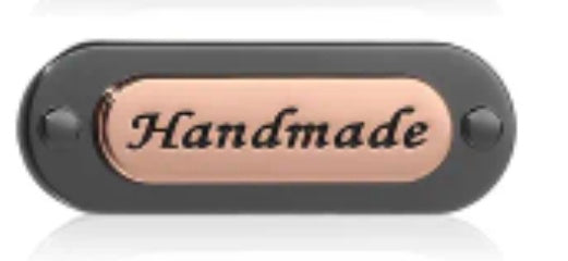Etichette handmade metallo ad incastro 35x12 mm