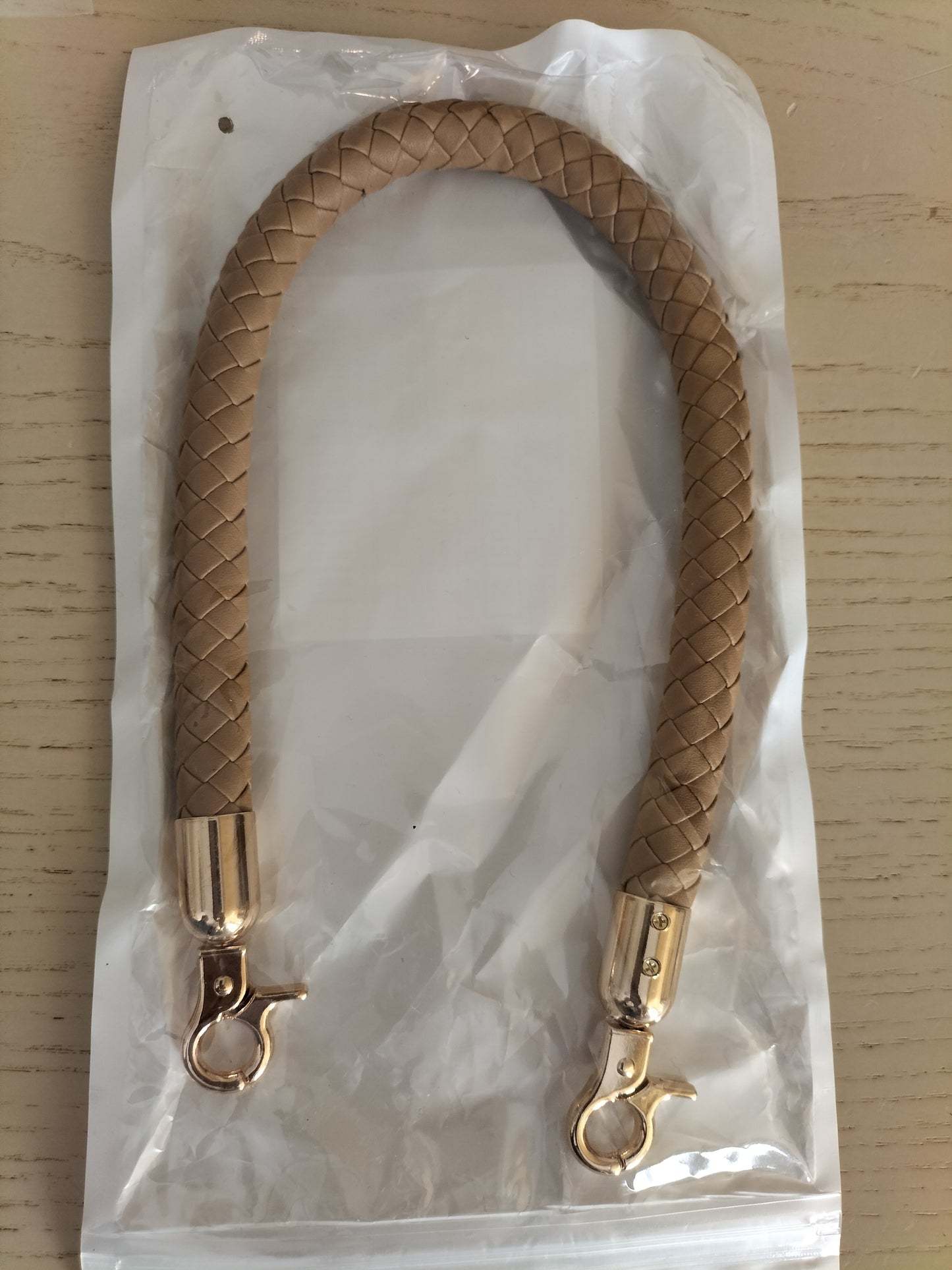 Tracolla similpelle intrecciata 26 cm