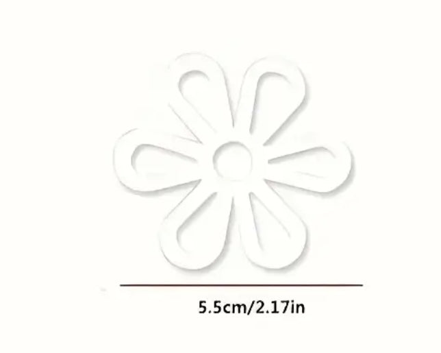 Fiori plastica da ricoprire uncinetto 5,5 cm confezione 20 pezzi
