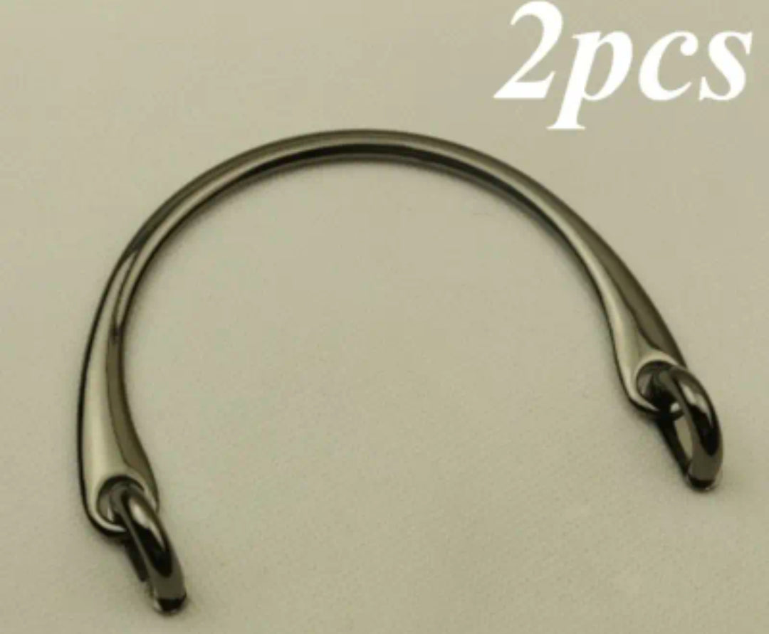 Manici metallo 12x8,5 cm con staffe di fissaggio 1 coppia