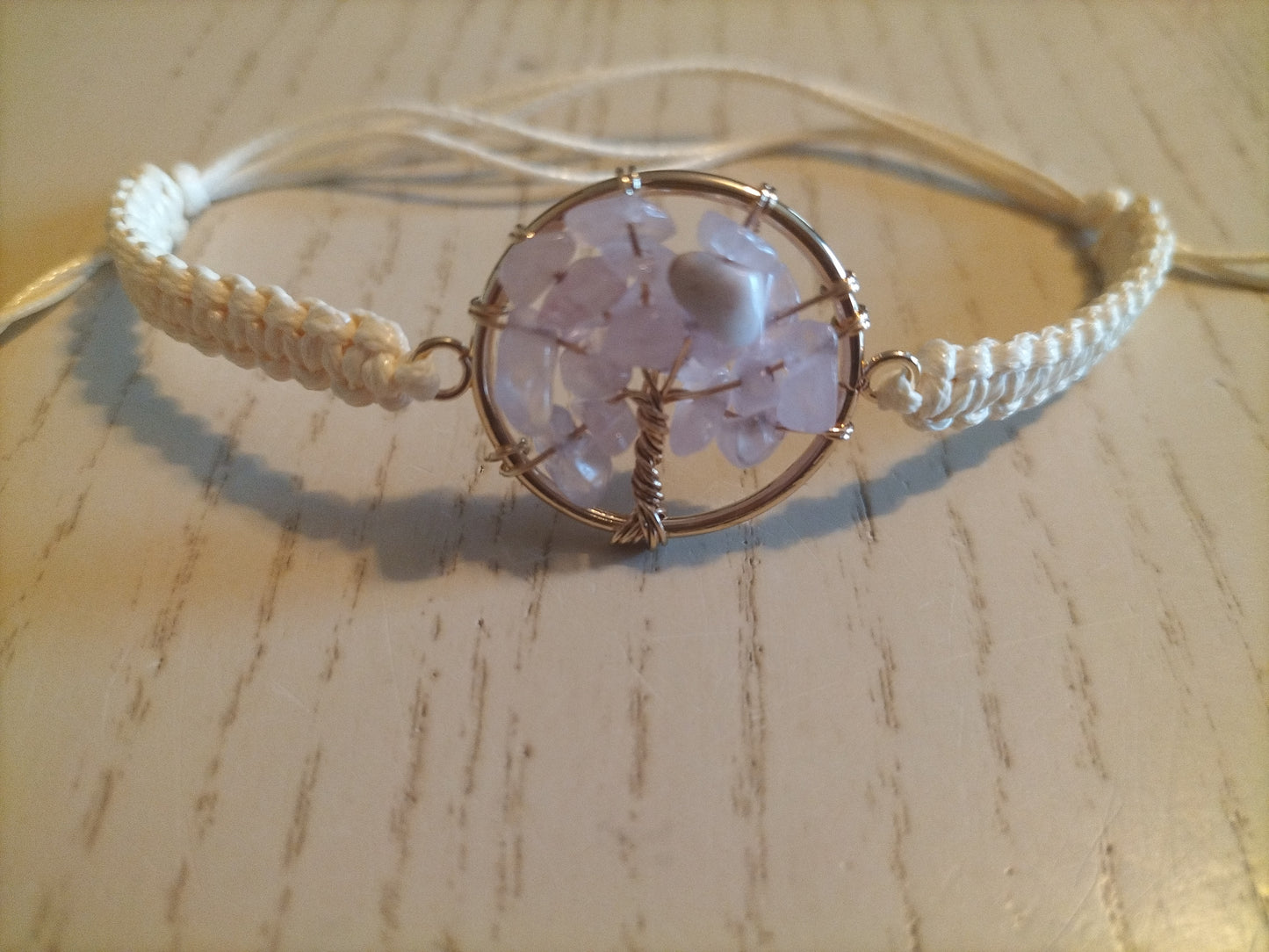 Braccialetto macramè con albero della vita