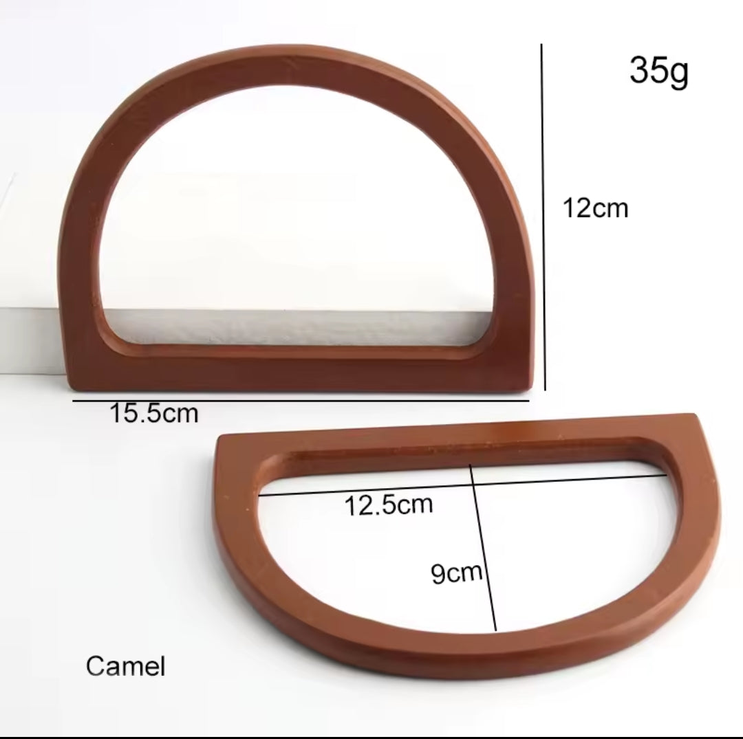 Manici legno forma a D 12x8,5 cm