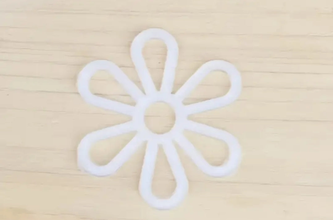 Fiori plastica da ricoprire uncinetto 5,5 cm confezione 20 pezzi