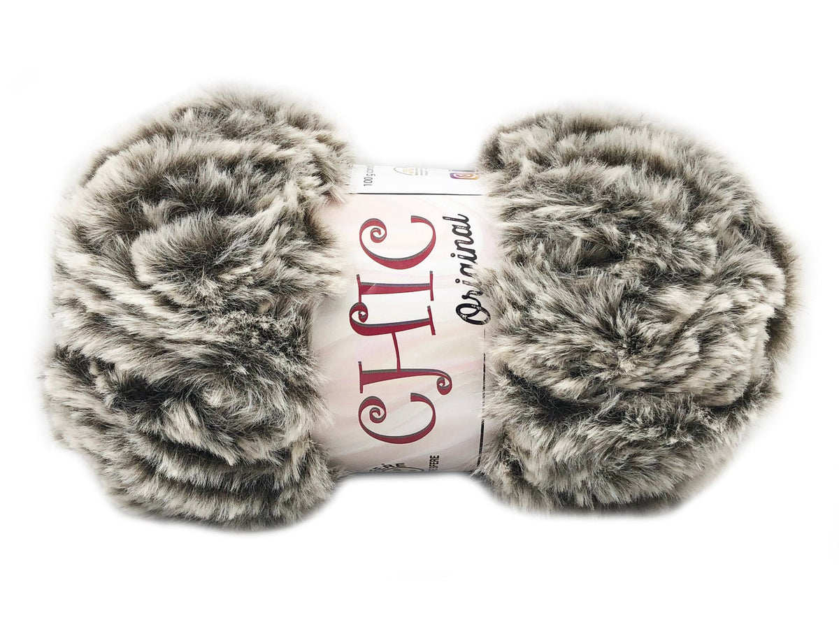 Lana Chic effetto pelliccia - gomitolo 100 g - Castoro naturale LN10-15