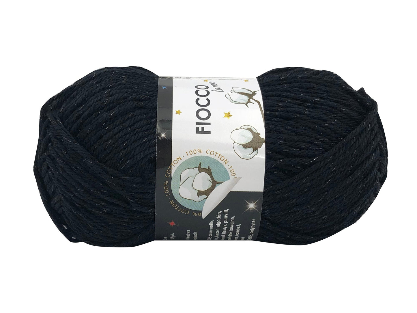 Cotone Fiocco Lame Nero FL01-7555