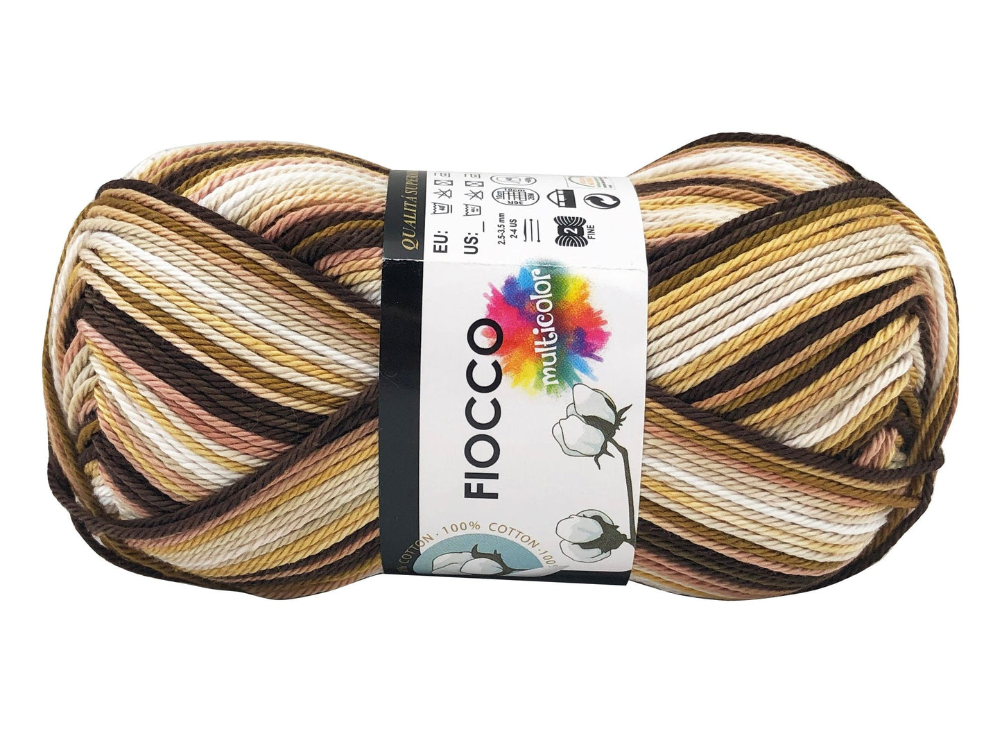 Cotone fiocco multicolor Marrone 9050