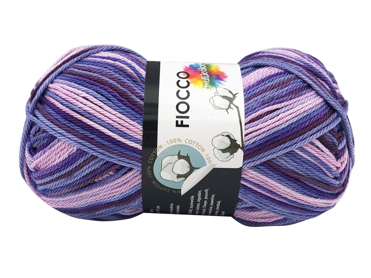 Cotone fiocco multicolor Viola azzurro 9430