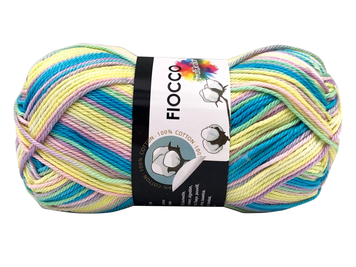 Cotone fiocco multicolor Azzurro lilla 9610
