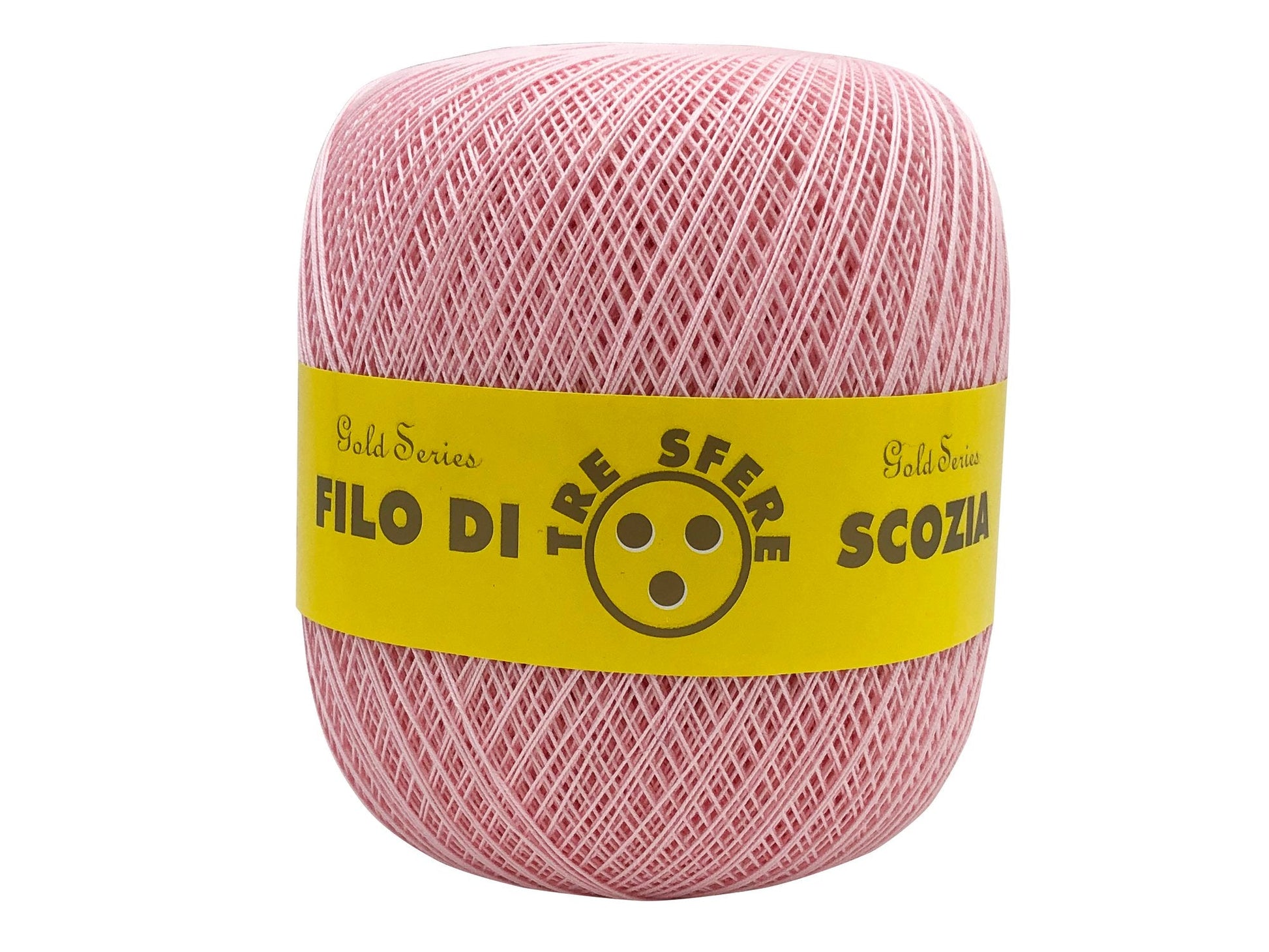 Cotone filo di scozia 16/3 titolo n 12 bianco/colotato Rosa 117