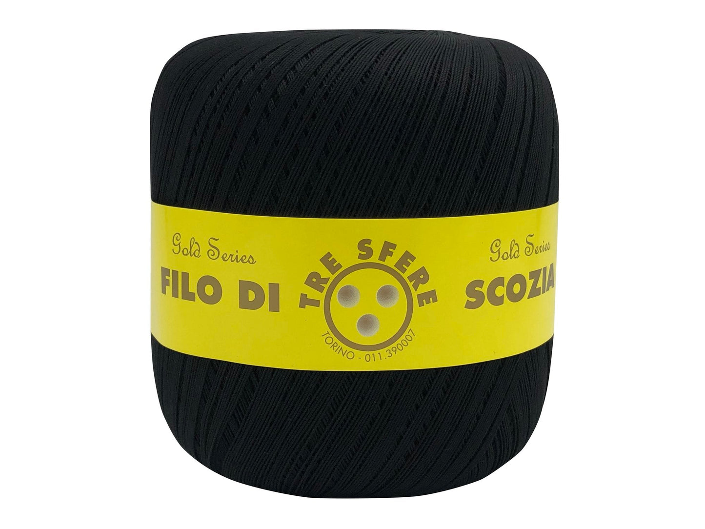 Cotone filo di scozia 16/3 titolo n 12 bianco/colotato Nero 1
