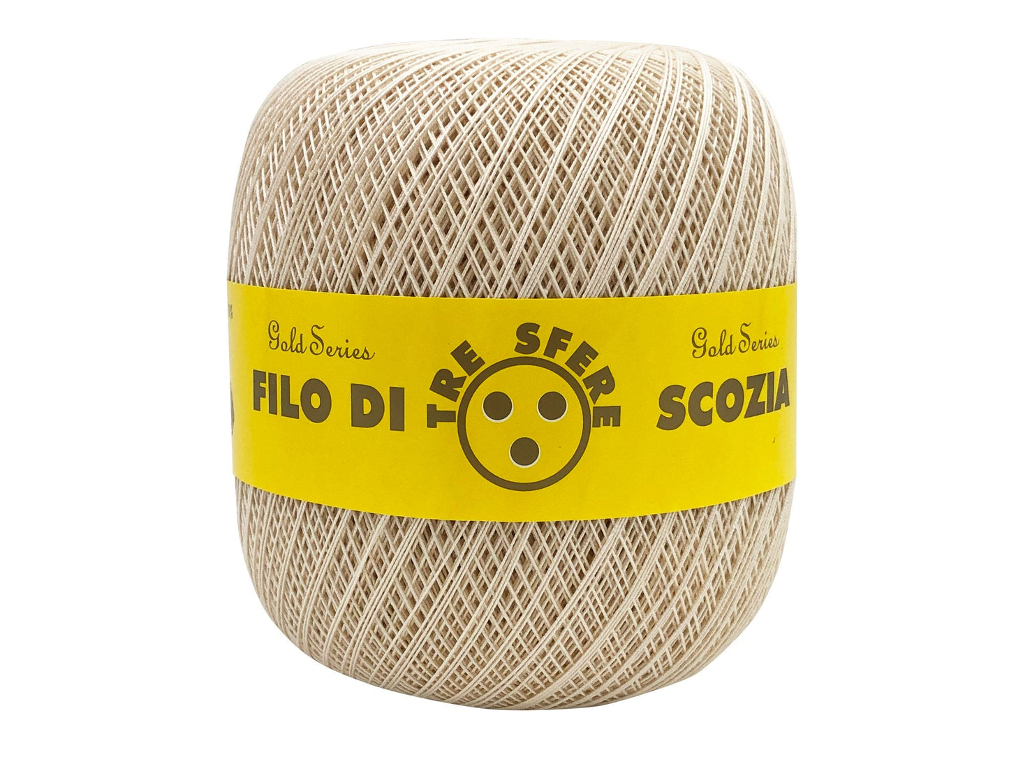 Cotone filo di scozia 16/3 titolo n 12 bianco/colotato Panna 202
