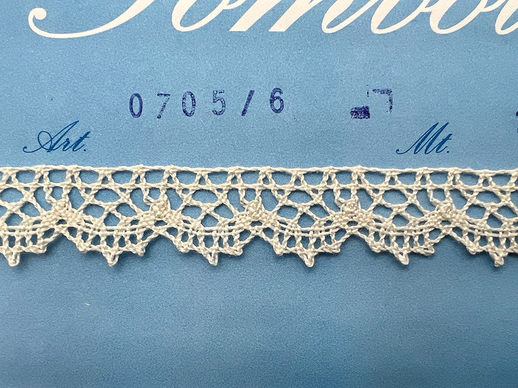 Pizzo cotone color panna altezza 1,8 cm