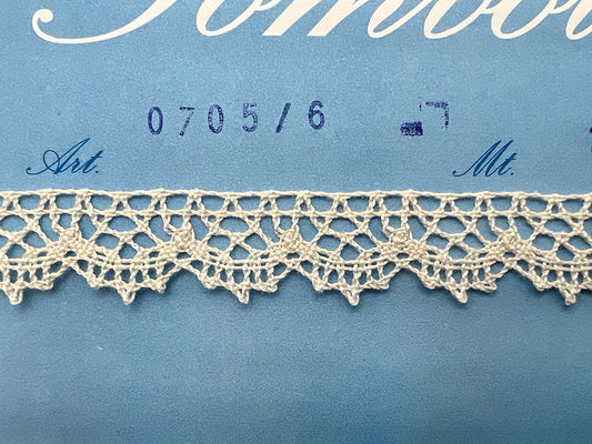 Pizzo cotone color panna altezza 1,8 cm