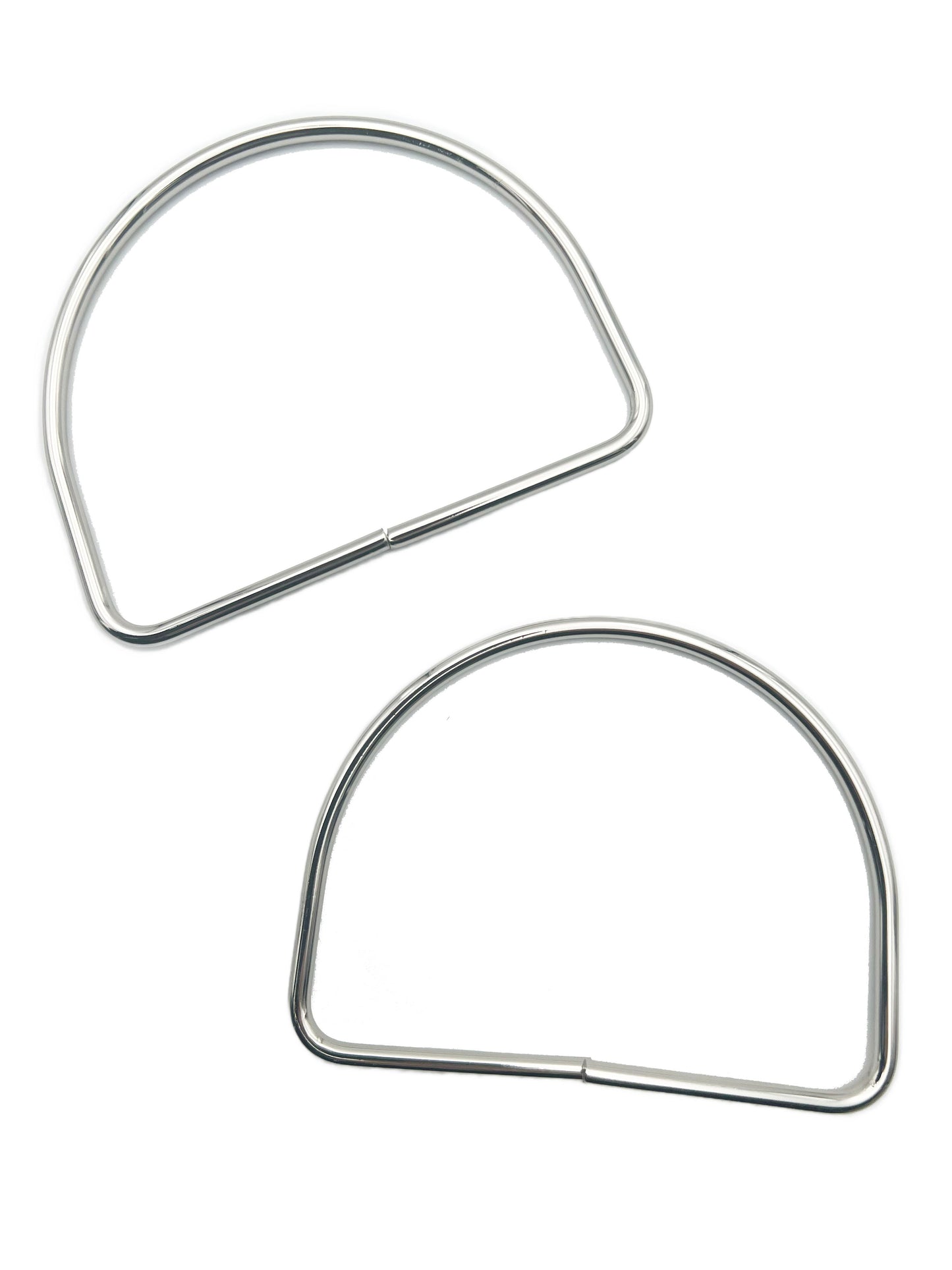 Manici metallo mezza luna 12,5x9,5 cm - 1 coppia Argento 02