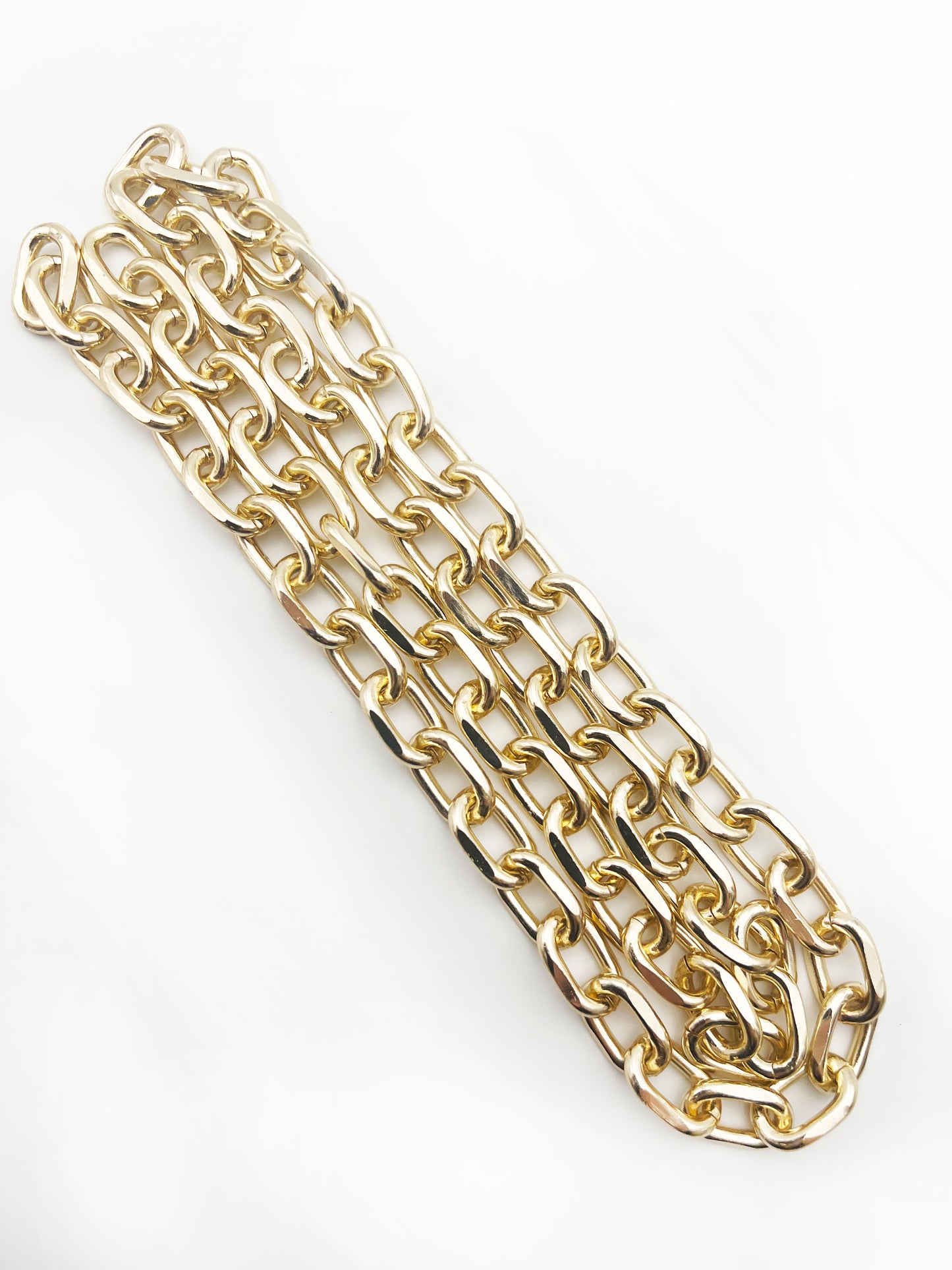 Catena borsa smussata metallo 1 metro Oro
