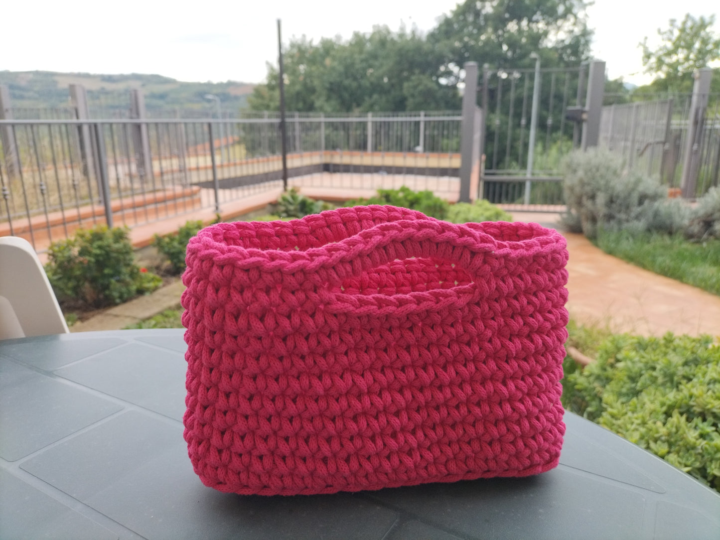 Mini bag in cordino di cotone