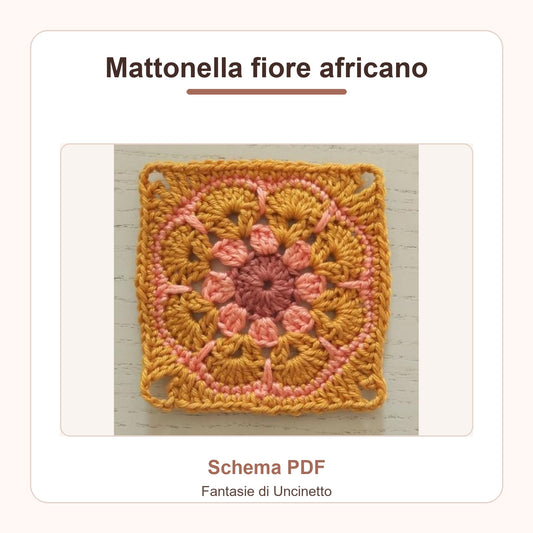 Mattonella fiore africano - Schema PDF