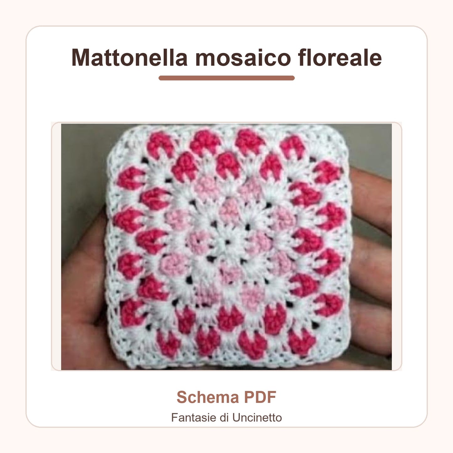 Mattonella mosaico floreale - Schema PDF