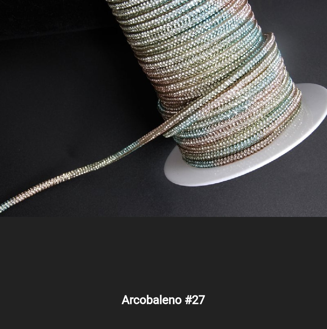 Cordino strass 4 mm a metraggio prezzo per 1 metro