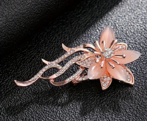 Spilla bouquet di fiori rosa 6,5x3,1 cm
