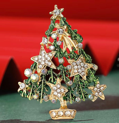 Spilla albero di Natale 5x6 cm