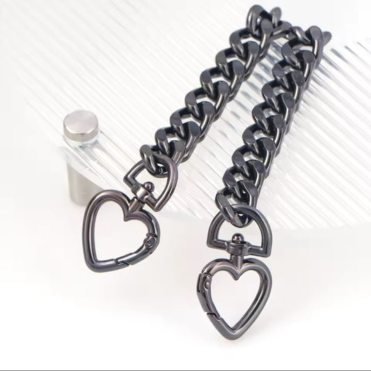Catena 25 cm con moschettone a cuore