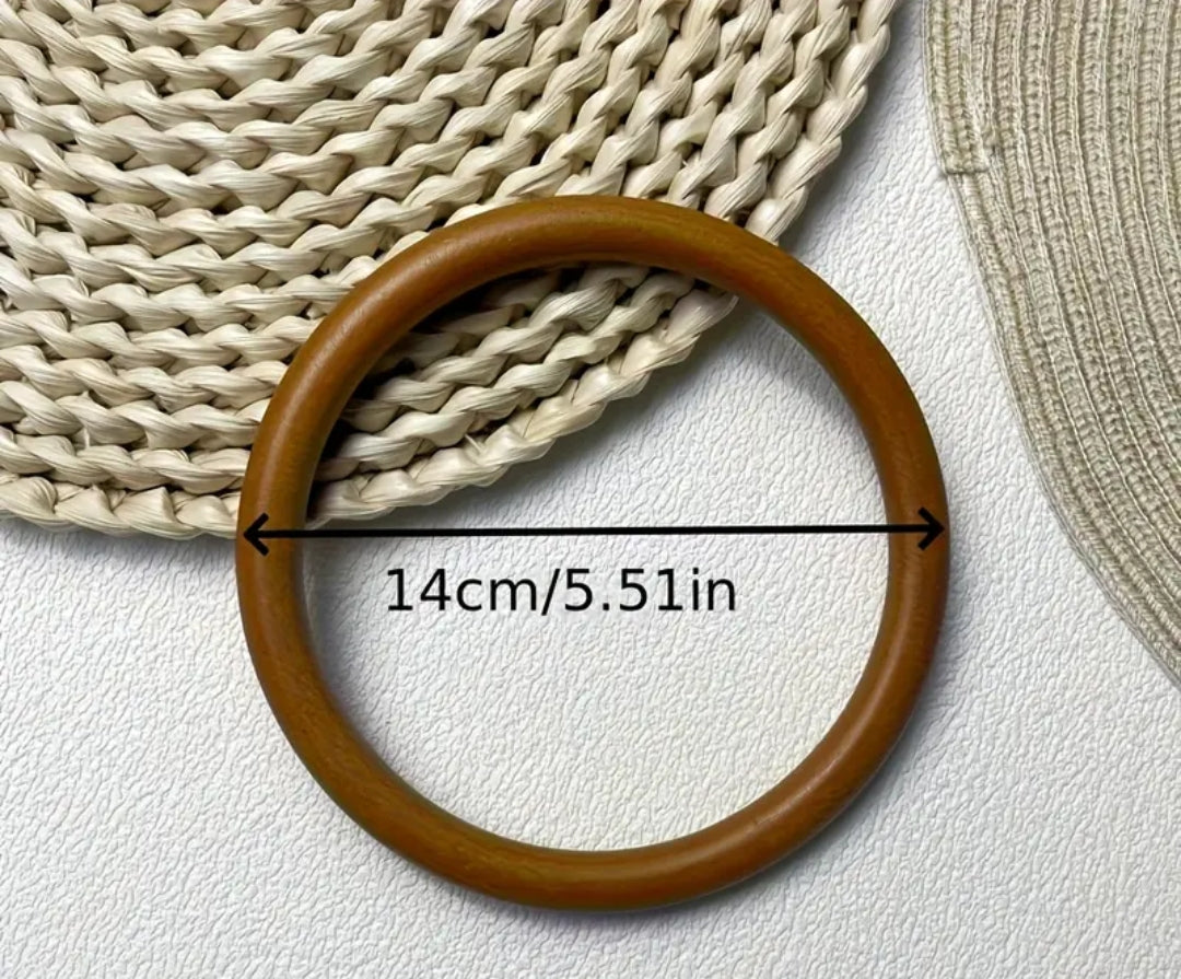 Coppia manici legno rotondi 14 cm
