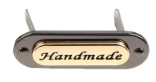 Etichette handmade metallo ad incastro 35x12 mm