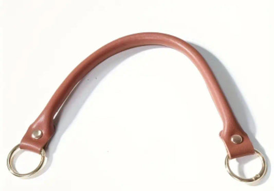 Manici similpelle 36 cm con moschettoni oro 1 coppia