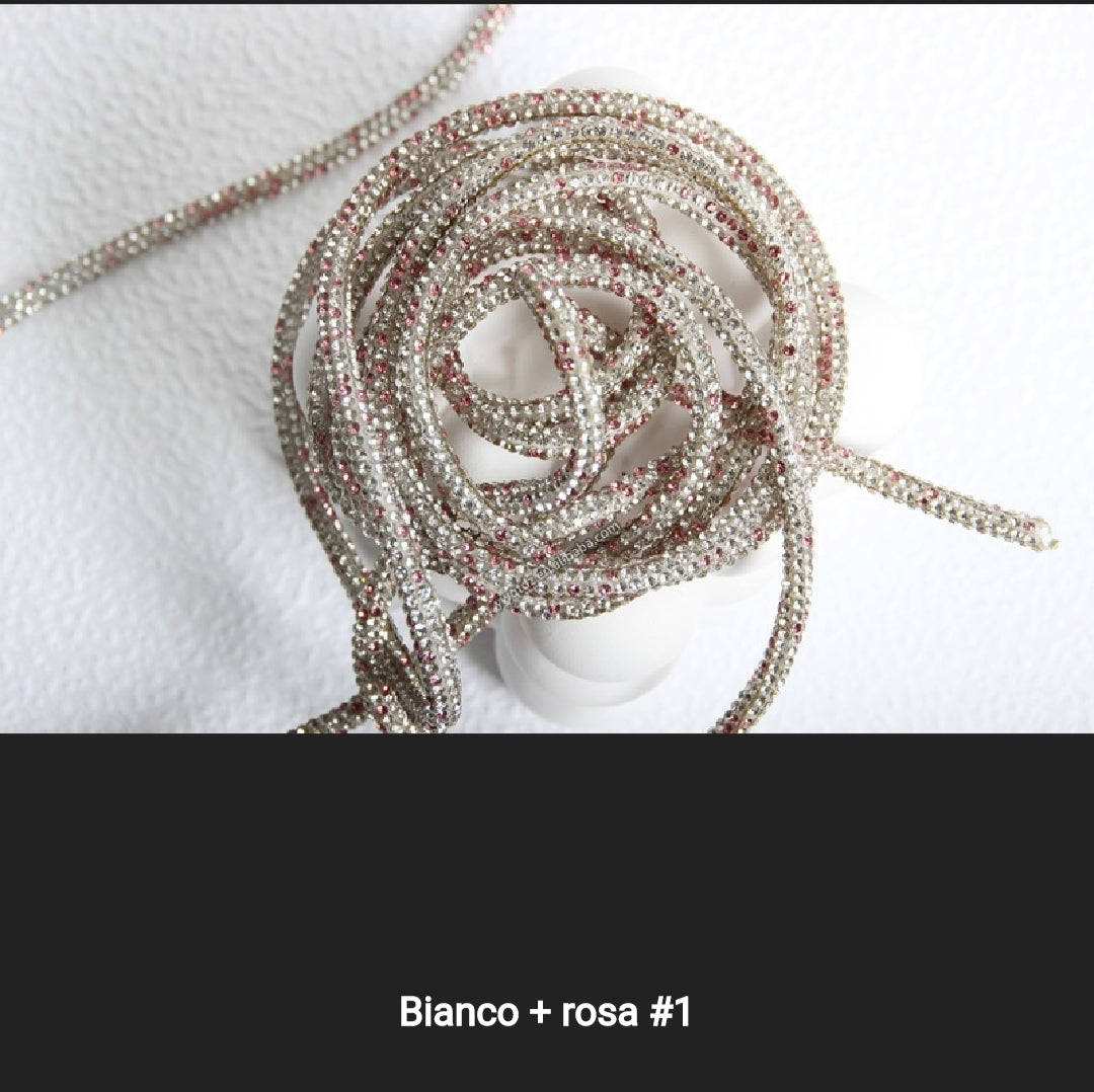 Cordino strass 4 mm a metraggio prezzo per 1 metro