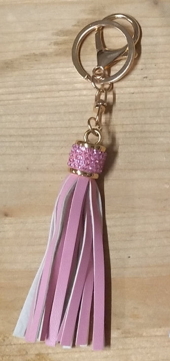 Portachiavi nappina con brillantini 11 cm