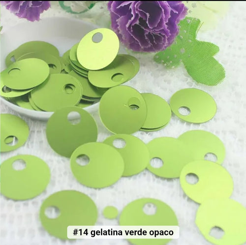 Gelatina verde opaco 14