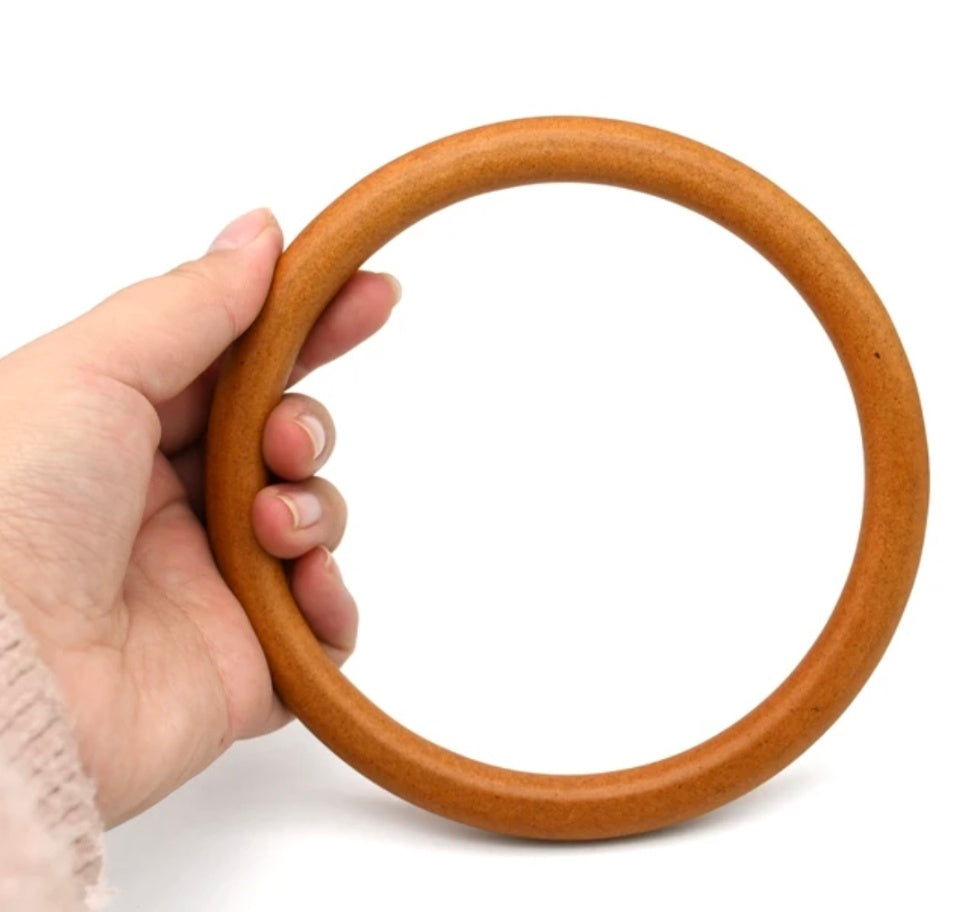 Coppia manici legno rotondi 14 cm