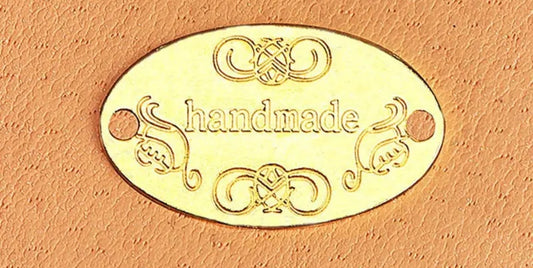 Etichette handenade metalliche 32x19 mm