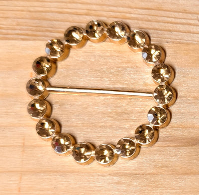Cerchio oro con strass oro 40 mm