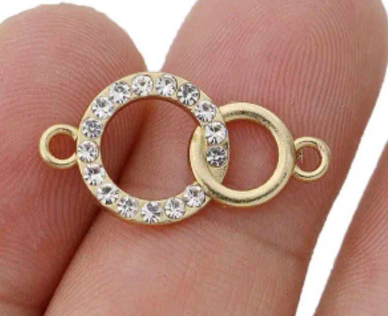 Connettore cerchio charm 24x15 mm