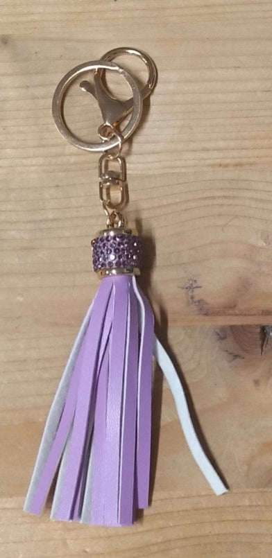 Portachiavi nappina con brillantini 11 cm