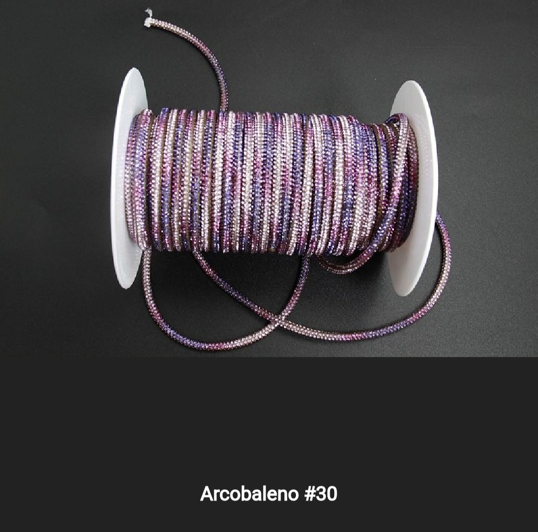 Cordino strass 4 mm a metraggio prezzo per 1 metro