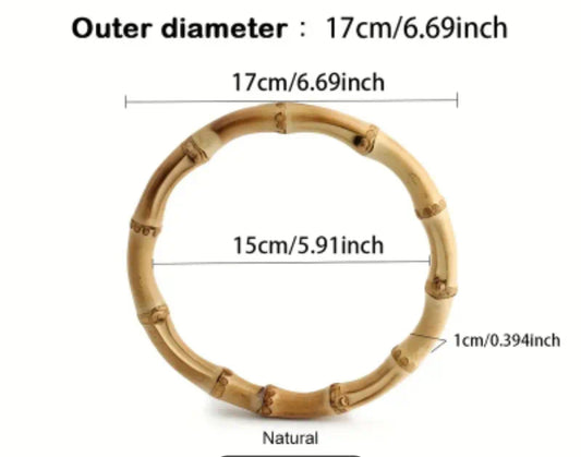 Coppia di manici circolari Bamboo 17 cm