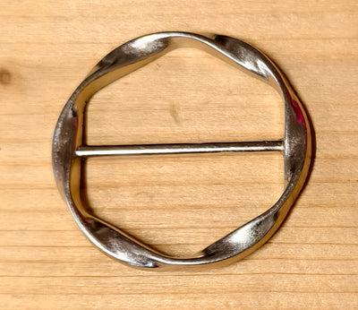 Cerchio ondulato argento lucido 43 mm