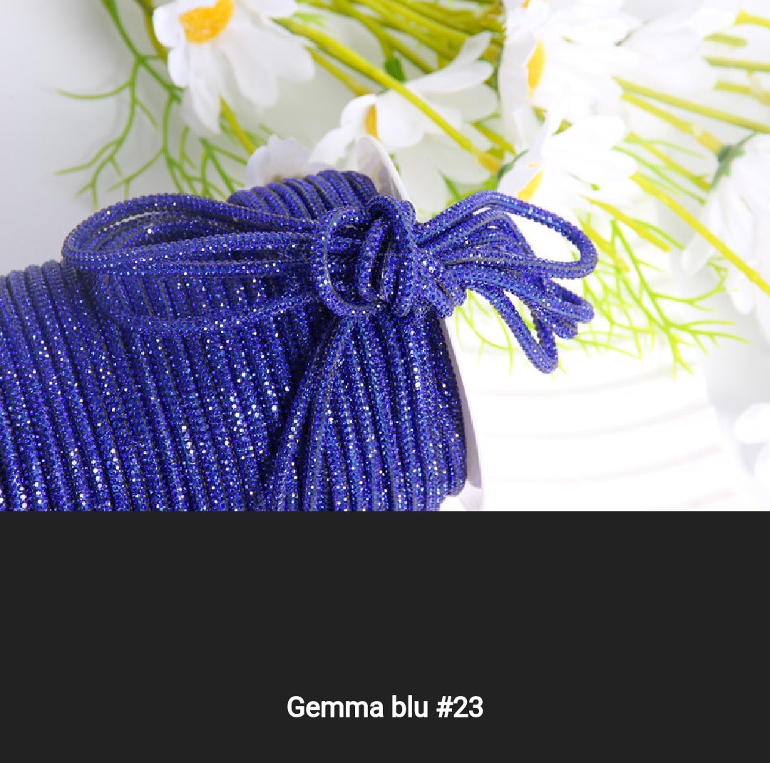 Cordino strass 4 mm a metraggio prezzo per 1 metro