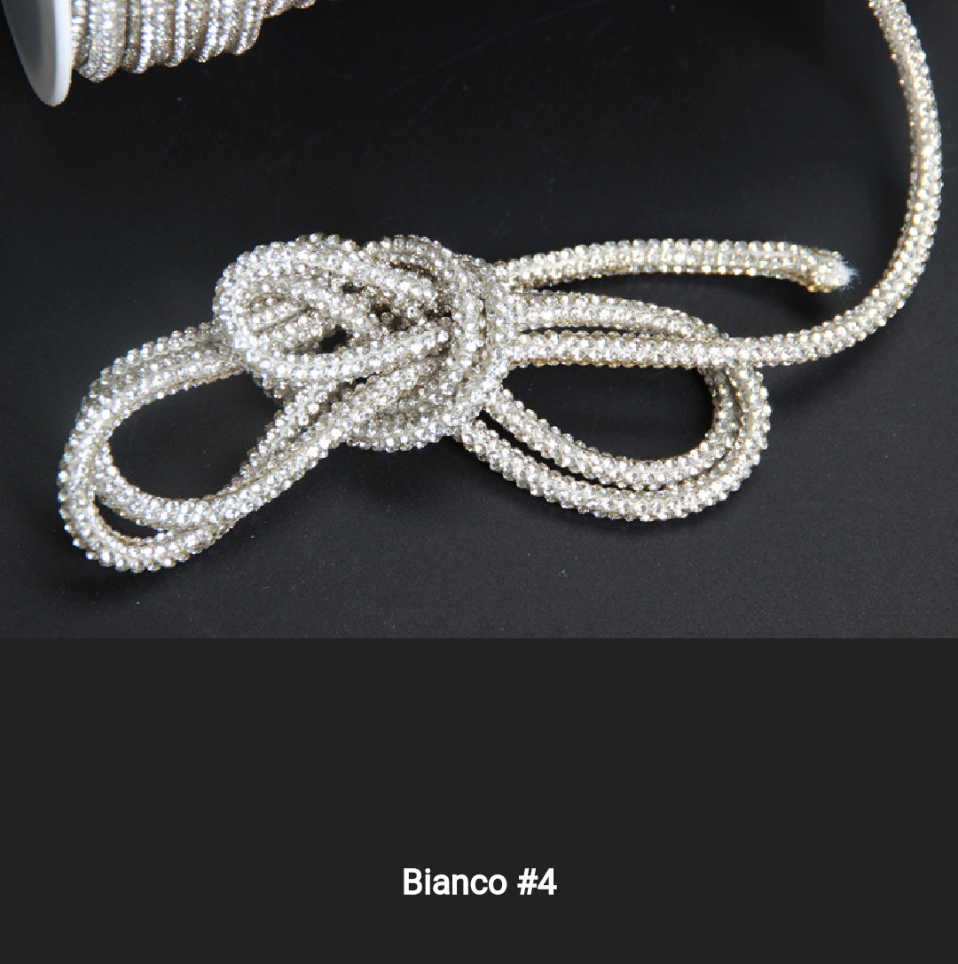 Cordino strass 4 mm a metraggio prezzo per 1 metro