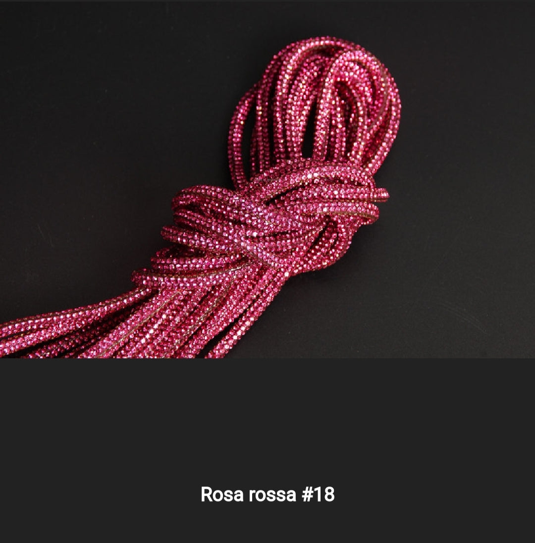 Cordino strass 4 mm a metraggio prezzo per 1 metro