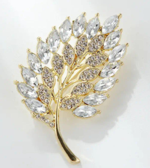 Spilla foglia 5,2x3,2 cm