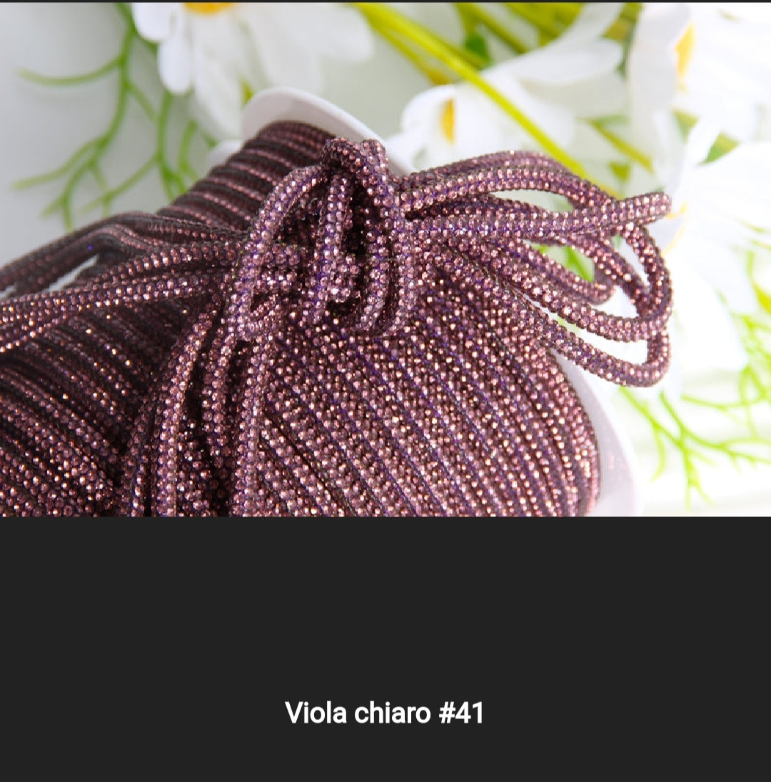 Cordino strass 4 mm a metraggio prezzo per 1 metro