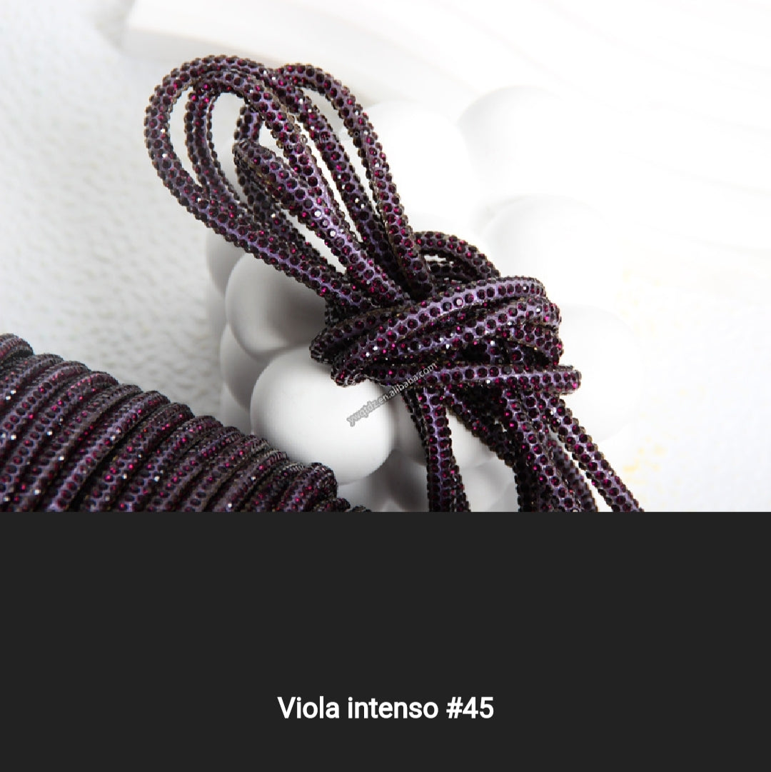 Cordino strass 4 mm a metraggio prezzo per 1 metro