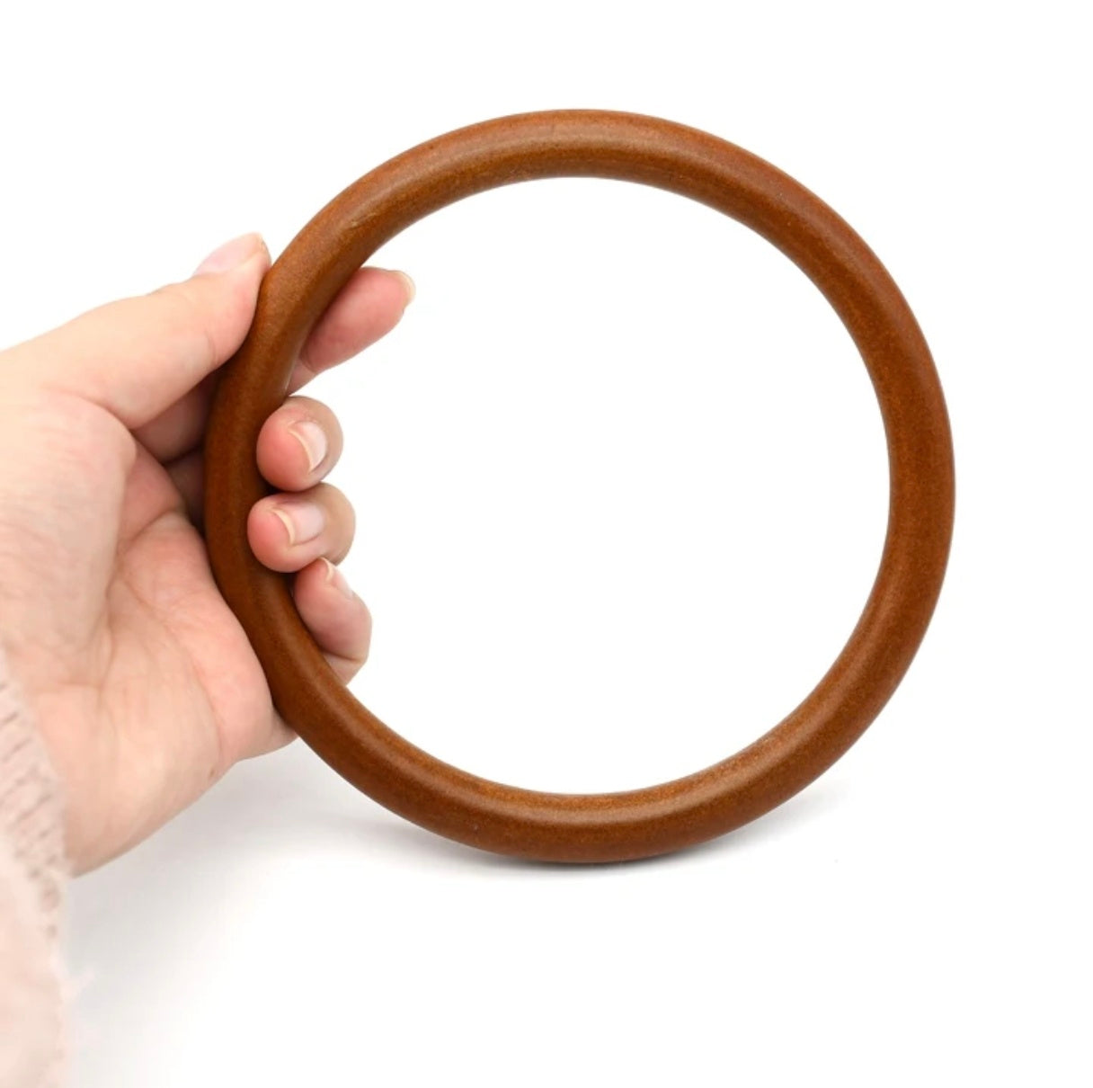 Coppia manici legno rotondi 14 cm