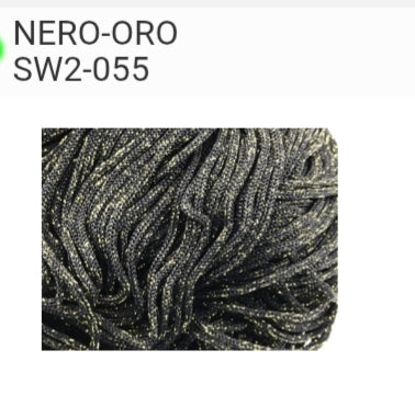 Cordino Swan Black Glitter 500 grammi