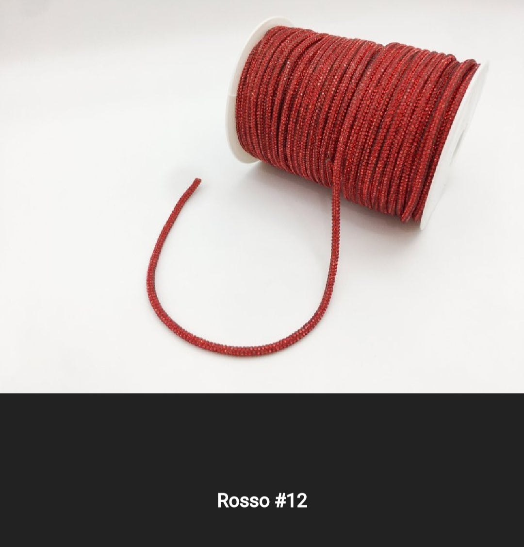 Cordino strass 4 mm a metraggio prezzo per 1 metro