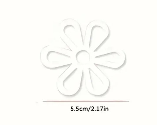 Fiori plastica da ricoprire uncinetto 5,5 cm confezione 20 pezzi